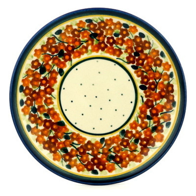 Polish Pottery Plate 6&quot; Russett Floral