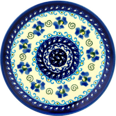 Polish Pottery Plate 6&quot; Spring Violets