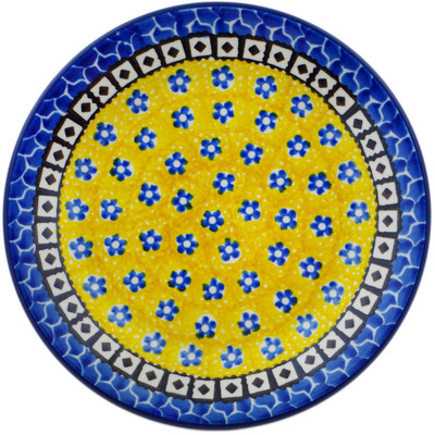 Polish Pottery Plate 6" Sunburst Daisies