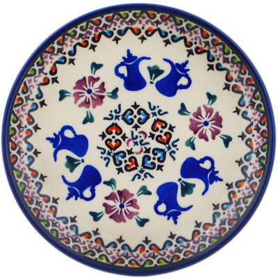 Polish Pottery Plate 6&quot; Tea For Two