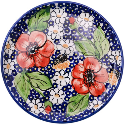 Polish Pottery Plate 6&quot; Vivid Garden UNIKAT