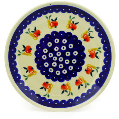 Polish Pottery Plate 7&quot; Apple Pears