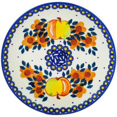 Polish Pottery Plate 7&quot; Apple UNIKAT