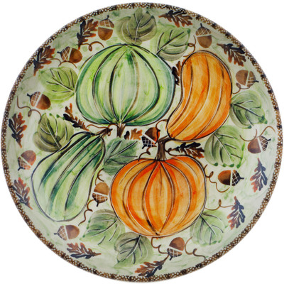 Polish Pottery Plate 7&quot; Autumn Produce UNIKAT