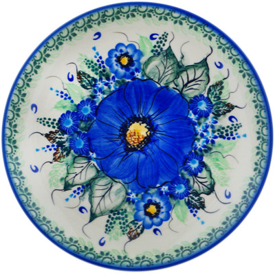 Polish Pottery Plate 7&quot; Azure Passion UNIKAT