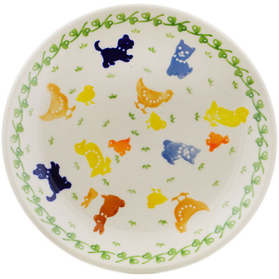 Polish Pottery Plate 7&quot; Barnyard Bash