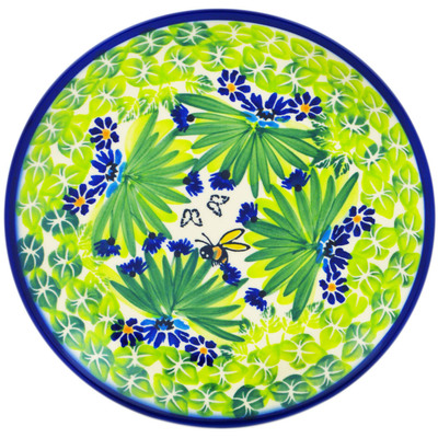 Polish Pottery Plate 7&quot; Bees A&#039;buzz UNIKAT