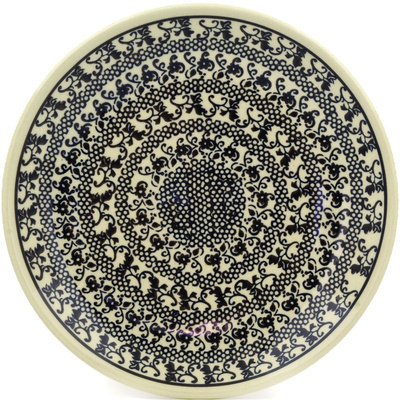 Polish Pottery Plate 7&quot; Black Lace