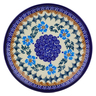 Polish Pottery Plate 7&quot; Blue Cornflower