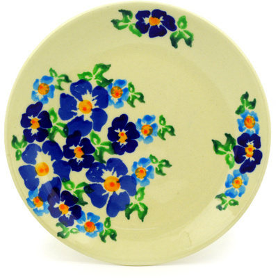 Polish Pottery Plate 7&quot; Blue Delight