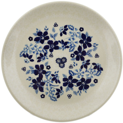 Polish Pottery Plate 7&quot; Blue Elegant UNIKAT