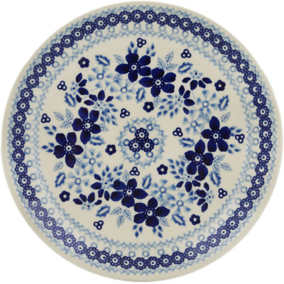 Polish Pottery Plate 7&quot; Blue Frost UNIKAT