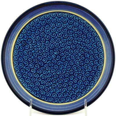 Polish Pottery Plate 7&quot; Blue Galaxy