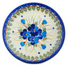 Polish Pottery Plate 7&quot; Blue Pansy