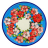 Polish Pottery Plate 7&quot; Bold Flora UNIKAT