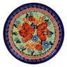 Polish Pottery Plate 7&quot; Bold Poppies UNIKAT