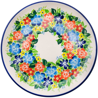 Polish Pottery Plate 7&quot; Bright Wildflowers UNIKAT