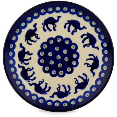 Polish Pottery Plate 7&quot; Caravan