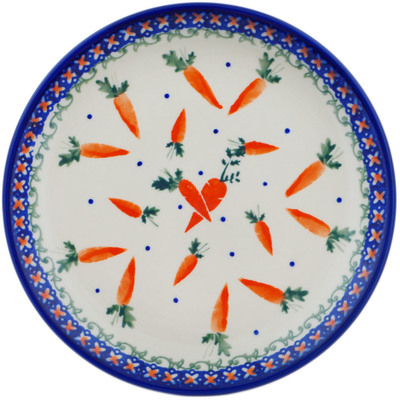 Polish Pottery Plate 7&quot; Carrot Delight