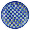 Polish Pottery Plate 7&quot; Checkered Meadow