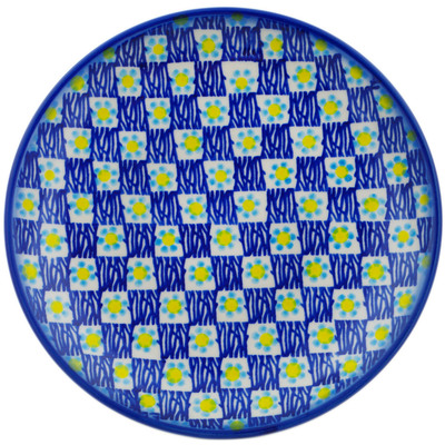 Polish Pottery Plate 7&quot; Checkered Meadow