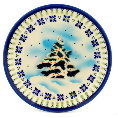 Polish Pottery Plate 7&quot; Christmas Majesty
