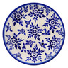 Polish Pottery Plate 7" Cobalt Bursts