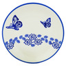 Polish Pottery Plate 7&quot; Cobalt Butterfly