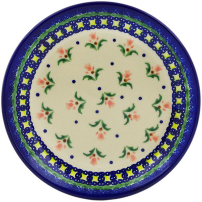 Polish Pottery Plate 7" Cocentric Tulips