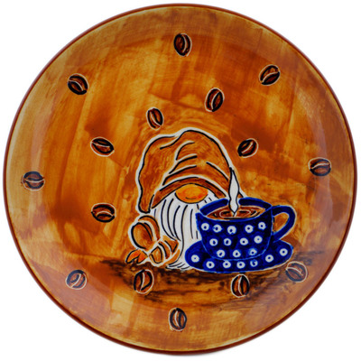 Polish Pottery Plate 7&quot; Coffee Craze