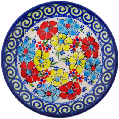Polish Pottery Plate 7&quot; Country Three UNIKAT