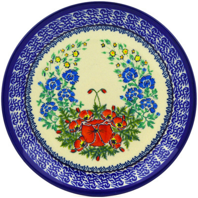 Polish Pottery Plate 7" Couronne De Feuillage UNIKAT