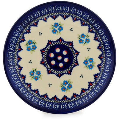 Polish Pottery Plate 7&quot; Daisy Clusters