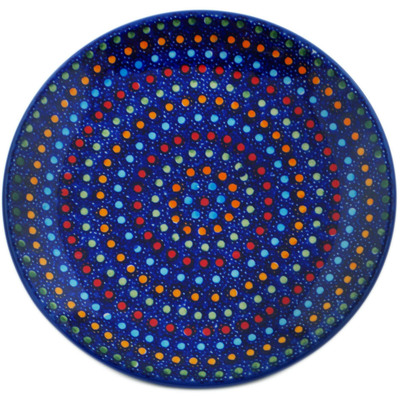 Polish Pottery Plate 7&quot; Dazzling Dots UNIKAT