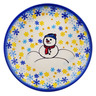 Polish Pottery Plate 7&quot; Delightful Snowfall