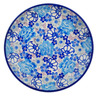 Polish Pottery Plate 7&quot; Divine Blues UNIKAT