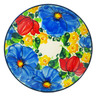 Polish Pottery Plate 7&quot; Feel-good Florals UNIKAT