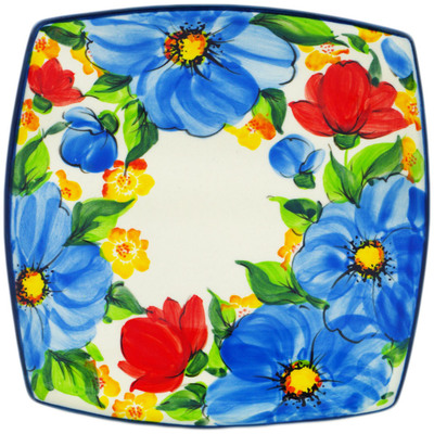 Polish Pottery Plate 7&quot; Feel-good Florals UNIKAT