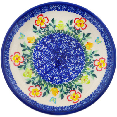 Polish Pottery Plate 7&quot; Field Of Joy UNIKAT