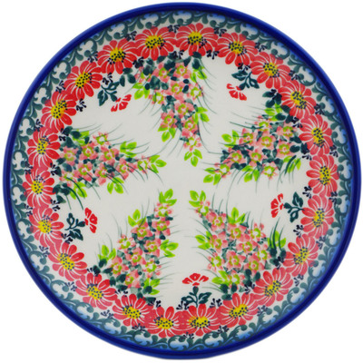 Polish Pottery Plate 7&quot; Flora Fantasia UNIKAT