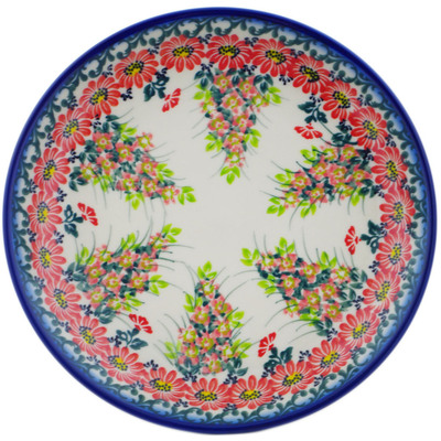 Polish Pottery Plate 7&quot; Flora Fantasia UNIKAT