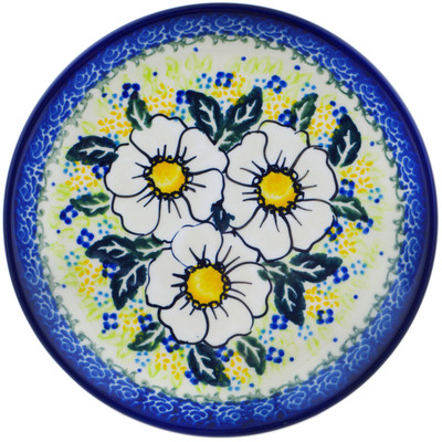 Polish Pottery Plate 7&quot; Floral Fantasy