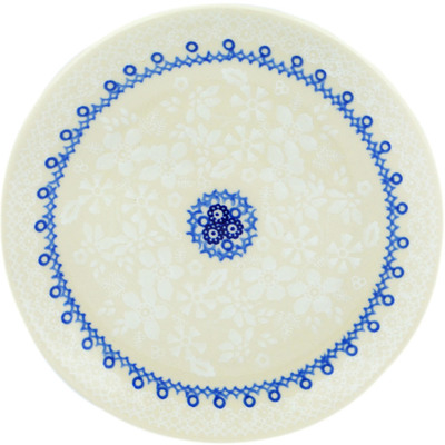 Polish Pottery Plate 7&quot; Floral Frost UNIKAT