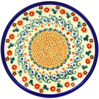 Polish Pottery Plate 7&quot; Floral Waltz UNIKAT