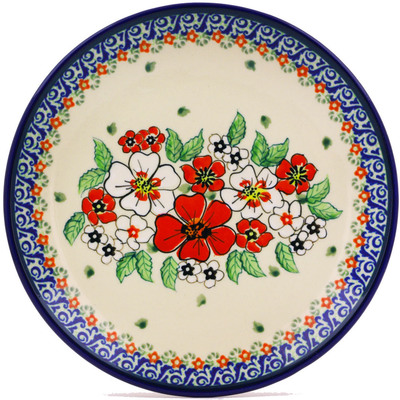 Polish Pottery Plate 7&quot; Flower Heaven UNIKAT