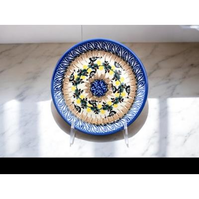 Polish Pottery Plate 7&quot; Flowerbomb UNIKAT