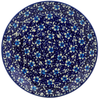 Polish Pottery Plate 7&quot; Flowers On The Lake