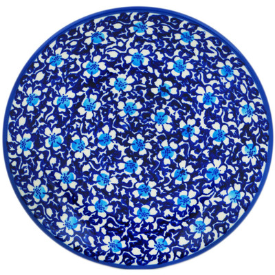 Polish Pottery Plate 7&quot; Flowers On The Lake