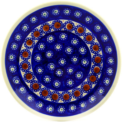 Polish Pottery Plate 7&quot; Flowery Americana