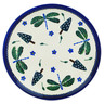 Polish Pottery Plate 7&quot; Forest Dragonfly UNIKAT